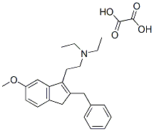 2-(2-benzyl-6-methoxy-3H-inden-1-yl)-N,N-diethyl-ethanamine, oxalic ac id Structure