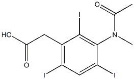 [2,4,6-Triiodo-3-(N-methylacetylamino)phenyl]acetic acid Structure