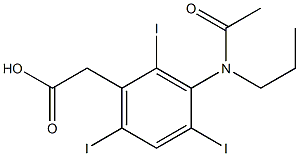 [2,4,6-트리요오도-3-(N-프로필아세틸아미노)페닐]아세트산 구조식 이미지