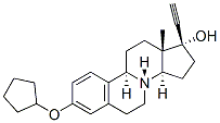 (17R)-3-(Cyclopentyloxy)-8-aza-19-norpregna-1,3,5(10)-trien-20-yn-17-ol Structure
