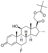 6alpha-fluoro-11beta,21-dihydroxy-16alpha-methylpregna-1,4-diene-3,20-dione 21-pivalate  Structure