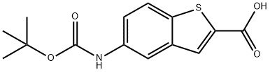 5-TERT-BUTOXYCARBONYLAMINO-BENZO[B]티오펜-2-카르복실산 구조식 이미지