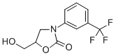 5-(Hydroxymethyl)-3-[3-(trifluoromethyl)phenyl]-2-oxazolidinone 구조식 이미지