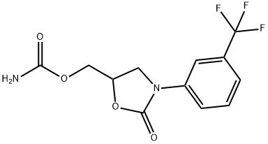 2-옥소-3-[3-(트리플루오로메틸)페닐]-5-옥사졸리디닐메틸=카르바메이트 구조식 이미지