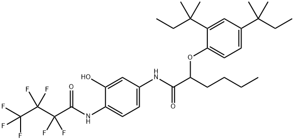 N-[4-(2,2,3,3,4,4,4-HEPTAFLUOROBUTYRAMIDO)-3-HYDROXYPHENYL]-2-(2,4-DI-T-PENTYLPHENOXY)HEXANAMIDE Structure