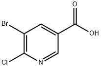 5-Bromo-6-chloronicotinic acid 구조식 이미지