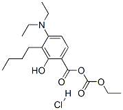 에톡시카르보닐3-부틸-4-디에틸아미노-2-히드록시-벤조에이트염산염 구조식 이미지