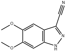 5,6-DIMETHOXY-1H-INDAZOLE-3-CARBONITRILE 구조식 이미지