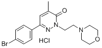 3(2H)-Pyridazinone, 6-(p-bromophenyl)-4-methyl-2-(2-morpholinoethyl)-,  hydrochloride Structure