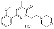 3(2H)-Pyridazinone, 6-(o-methoxyphenyl)-4-methyl-2-(2-morpholinoethyl) -, hydrochloride Structure
