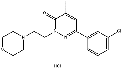 6-(3-chlorophenyl)-4-methyl-2-(2-morpholin-4-ylethyl)pyridazin-3-one h ydrochloride Structure