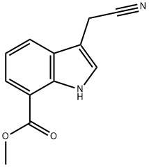 1H-Indole-7-carboxylic acid, 3-(cyanoMethyl)-, Methyl ester Structure