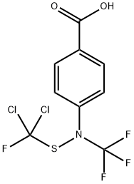 4-[[(dichlorofluoromethyl)thio](trifluoromethyl)amino]benzoic acid  Structure