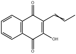 2-Hydroxy-3-(1-propenyl)-1,4-naphthoquinone Structure