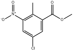 5-클로로-2-메틸-3-니트로-벤조산메틸에스테르 구조식 이미지