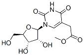 5-Pyrimidineacetic acid, 1,2,3,4-tetrahydro-2,4-dioxo-1-beta-D-ribofur anosyl-, methyl ester Structure