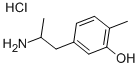 alpha,4-Dimethyl-3-hydroxyphenethylamine hydrochloride 구조식 이미지