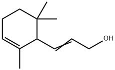 3-(2,6,6-Trimethyl-2-cyclohexen-1-yl)-2-propen-1-ol 구조식 이미지