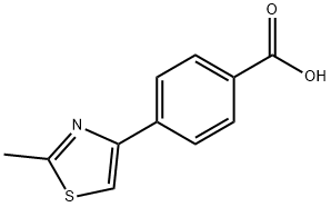 4-(2-METHYL-1,3-THIAZOL-4-YL)BENZOIC ACID Structure