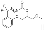 1-(2-Propynyloxy)-3-(alpha,alpha,alpha-trifluoro-o-tolyloxy)-2-propano l carbamate Structure