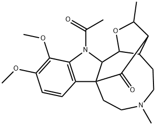 13-Acetyl-2,3,3a,5,6,7,8,13,13a,13b-decahydro-11,12-dimethoxy-2,6-dimethyl-4H-3,8a-methanofuro[2',3':6,7]azonino[5,4-b]indol-14-one Structure