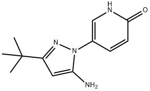 5-(5-Amino-3-(tert-butyl)-1H-pyrazol-1-yl)pyridin-2(1H)-one Structure