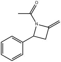 Azetidine,  1-acetyl-2-methylene-4-phenyl-  (9CI) Structure