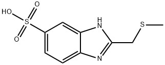 2-[(메틸티오)메틸]-1H-벤즈이미다졸-5-술폰산 구조식 이미지