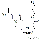 3-methoxybutyl 11,11-dibutyl-3-methyl-7-oxo-2,6-dioxa-10,12-dithia-11-stannapentadecan-15-oate 구조식 이미지