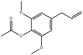 아세트산4-알릴-2,6-다이메톡시-페닐에스테르 구조식 이미지