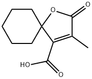 3-Methyl-2-oxo-1-oxaspiro[4.5]dec-3-ene-4-carboxylic acid Structure