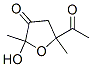 5-acetyldihydro-2-hydroxy-2,5-dimethylfuran-3(2H)-one 구조식 이미지