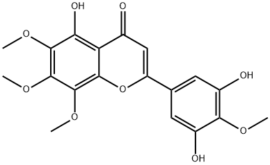 4',6,7,8-Tetramethoxy-3',5,5'-trihydroxyflavone Structure
