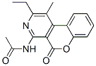 4-(Acetylamino)-2-ethyl-1-methyl-5H-[1]benzopyrano[3,4-c]pyridin-5-one 구조식 이미지