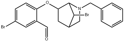 2-[(2-BENZYL-7-BROMO-2-AZABICYCLO[2.2.1]HEPT-6-YL)OXY]-5-BROMOBENZALDEHYDE Structure