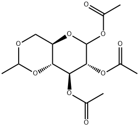 1,2,3-TRI-O-ACETYL-4,6-O-ETHYLIDENE-D-GLUCOPYRANOSE Structure