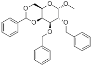 Methyl-4,6-di-O-benzylidene-2,3-di-O-benzyl-α-D-galactopyranoside 구조식 이미지
