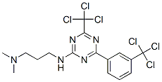 N,N-Dimethyl-N'-[4-(trichloromethyl)-6-[3-(trichloromethyl)phenyl]-1,3,5-triazin-2-yl]-1,3-propanediamine 구조식 이미지