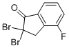 2,2-DIBROMO-2,3-DIHYDRO-4-FLUORO-1H-INDEN-1-ONE Structure