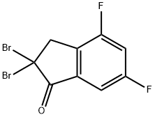 2,2-DIBROMO-4,6-DIFLUORO-2,3-DIHYDRO-1H-INDEN-1-ONE Structure