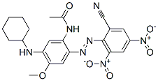 N-[2-[(2-cyano-4,6-dinitrophenyl)azo]-5-(cyclohexylamino)-4-methoxyphenyl]acetamide Structure