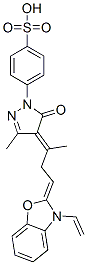 4-[4-[4-(3-ethyl-benzoxazol-2(3H)-ylidene)buten-2-ylidene]-4,5-dihydro-3-methyl-5-oxo-1H-pyrazol-1-yl]benzenesulphonic acid 구조식 이미지