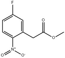 Benzeneacetic acid, 5-fluoro-2-nitro-, Methyl ester 구조식 이미지