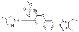 1-[7-(4-ethyl-5-methyl-2H-1,2,3-triazol-2-yl)-2-oxo-2H-1-benzopyran-3-yl]-4-methyl-1H-1,2,4-triazolium methyl sulphate Structure