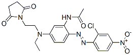 N-[2-[(2-Chloro-4-nitrophenyl)azo]-5-[[2-(2,5-dioxo-1-pyrrolidinyl)ethyl]ethylamino]phenyl]acetamide 구조식 이미지