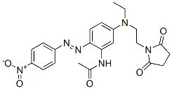 N-[5-[[2-(2,5-dioxo-1-pyrrolidinyl)ethyl]ethylamino]-2-[(4-nitrophenyl)azo]phenyl]acetamide 구조식 이미지