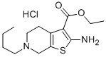 4,5,6,7-Tetrahydro-2-amino-6-butylthieno(2,3-c)pyridine-3-carboxylic a cid ethyl ester HCl Structure