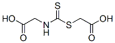 2-(carboxymethylsulfanylcarbothioylamino)acetic acid Structure