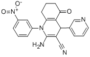 2-amino-1-{3-nitrophenyl}-5-oxo-4-(3-pyridinyl)-1,4,5,6,7,8-hexahydro-3-quinolinecarbonitrile Structure