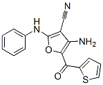 3-Furancarbonitrile,  4-amino-2-(phenylamino)-5-(2-thienylcarbonyl)- 구조식 이미지